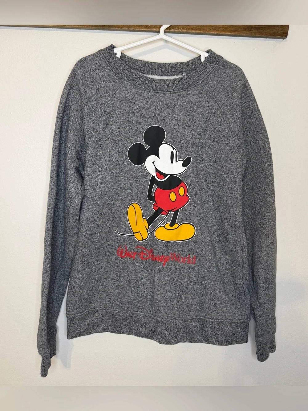 Disney Parks Walt Disney World Mickey Mouse Gray Sweatshirt Youth Size 7/8